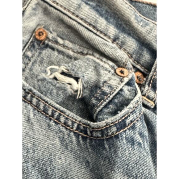 American Eagle Ex-Boyfriend STRIGID Blue Distressed Light Wash Jeans 8 Short NWT - Picture 7 of 12